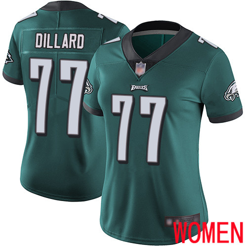 Women Philadelphia Eagles 77 Andre Dillard Midnight Green Team Color Vapor Untouchable NFL Jersey Limited